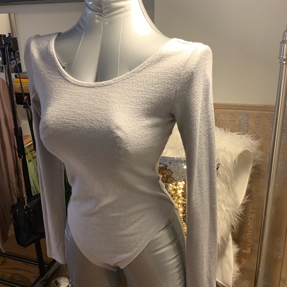 Forever 21 Tops - Forever 21 Grey Knit Bodysuit 262